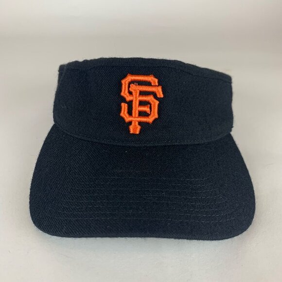 San Francisco Giants MLB Vintage Black Nike 100% Wool Adjustable Visor READ - Picture 2 of 7